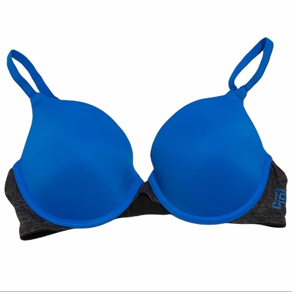 Victoria’s Secret Pink Wear Everywhere Blue Push Up Bra 34C
